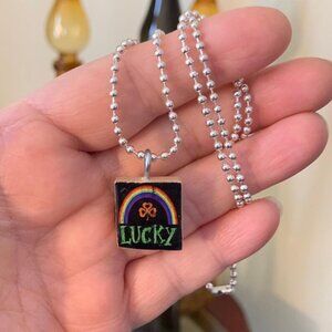 2/$12,4/$20 Lucky Rainbow Scrabble Necklace